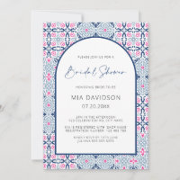 Arch Amalfi Tile Blue & Hot Pink Bridal Shower