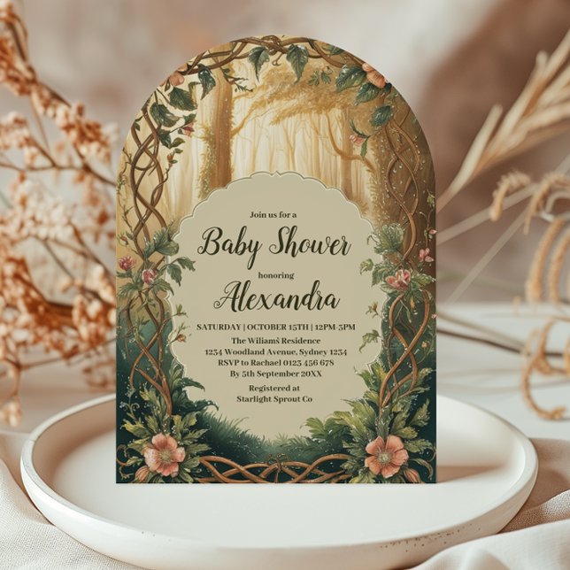 Invitación Arch Enchanted Forest  Baby Shower (Subido por el creador)