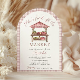 Invitación Arch Está fresca de la ducha de novia rosa del mer