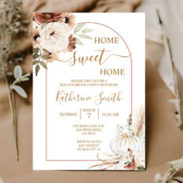 Invitación Arch Flora Boho Calabaza Fiesta Calentador de la c