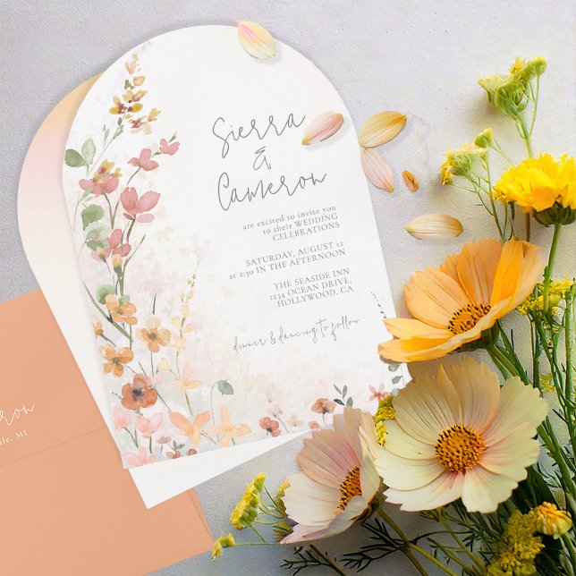 Invitación Arch ID1023, Boda de Flor Silvestre Sunny (Subido por el creador)