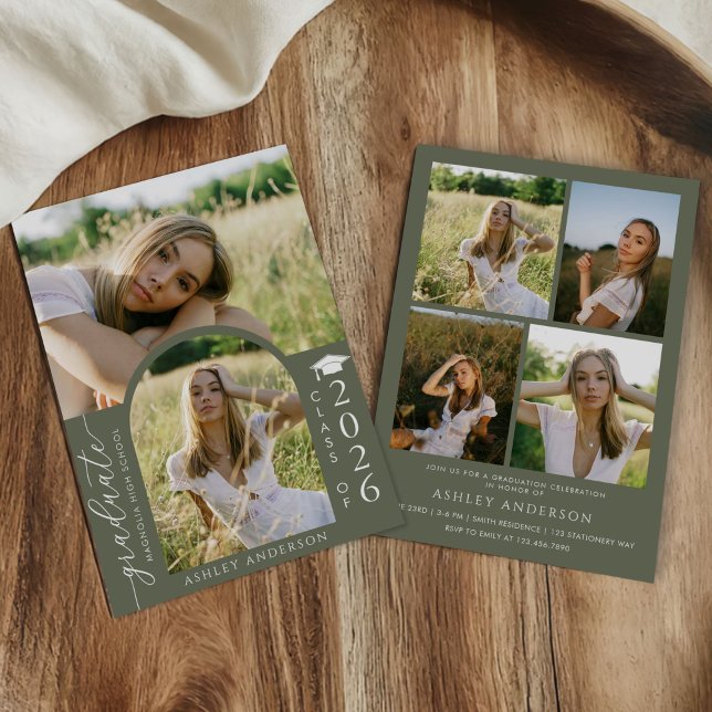 Invitación Arch Photo Graduation Party Invite Announcement (Subido por el creador)