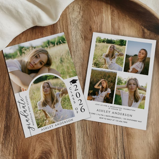 Invitación Arch Photo Graduation Party Invite Announcement (Subido por el creador)