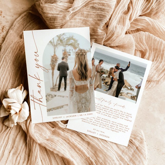 Invitación Arch Photo Thank You Card | Wedding Thank You Card (Subido por el creador)