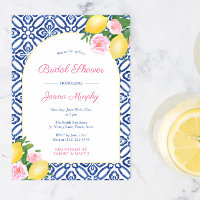 Arch Positano Lemons Blue Tiles Wedding Ducha