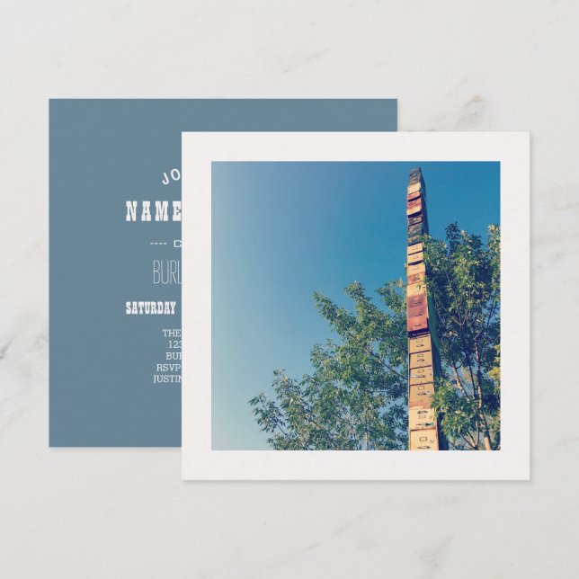 Invitación archivadores apilados en burlington vermont (Anverso / Reverso)