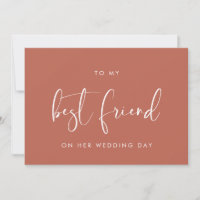 Arcilla roja Para mi mejor amiga en su día de boda
