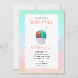 Invitación Arco acuático de Cono de Nieve Arcoiris