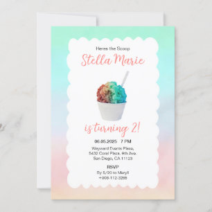 Invitación Arco acuático de Cono de Nieve Arcoiris