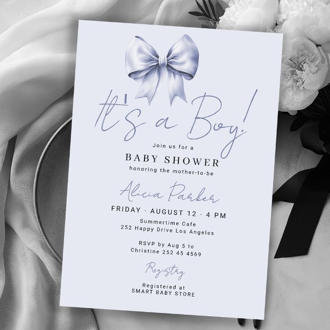 Invitación Arco azul es una ducha de bebé niño (Subido por el creador)