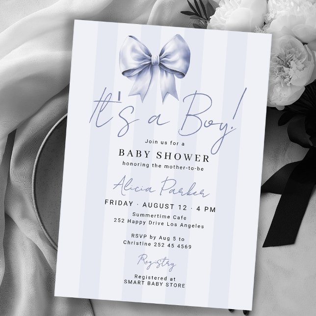 Invitación Arco azul es una ducha de bebé niño (Subido por el creador)
