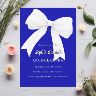 Invitación Arco azul real Quinceanera
