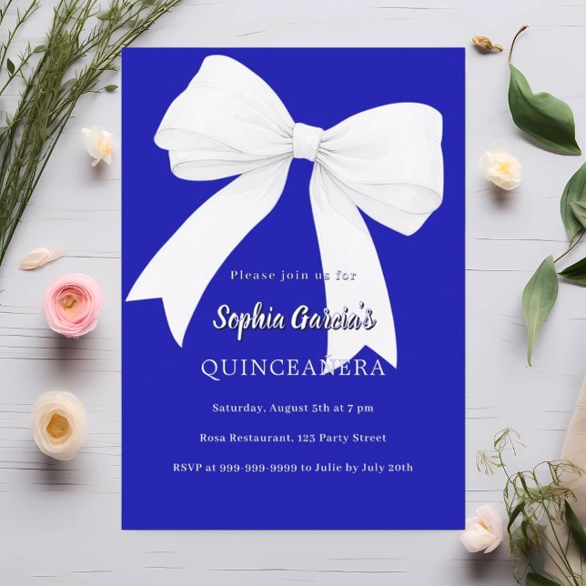 Invitación Arco azul real Quinceanera (Subido por el creador)