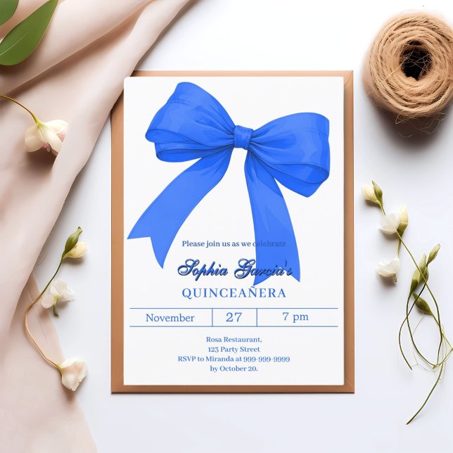 Invitación Arco azul real Quinceanera (Subido por el creador)