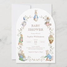 Arco Baby Shower de color verde de Peter Rabbit