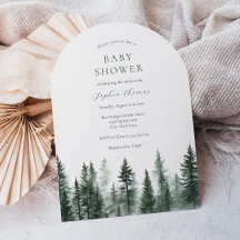 Arco Baby Shower Mountain Pine Trees