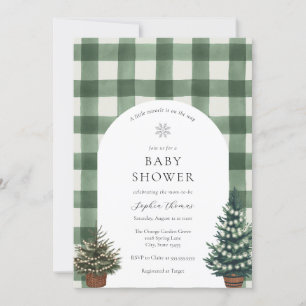Invitación Arco Baby Shower neutro de género de árbol festivo