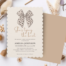 Invitación Arco beige que está atando la ducha nupcial