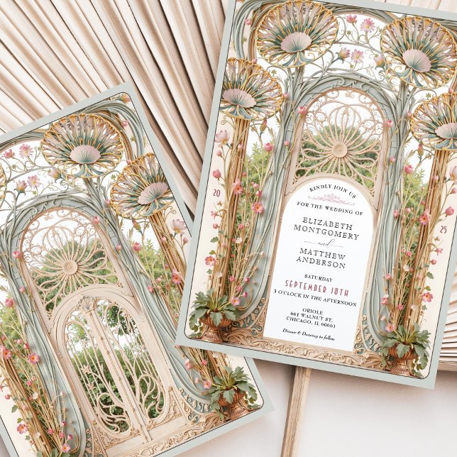 Invitación Arco Boda Art Nouveau (Subido por el creador)