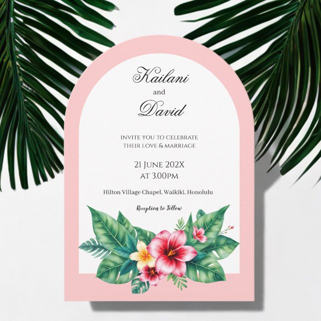 Invitación arco boda con retrato de pareja (Subido por el creador)