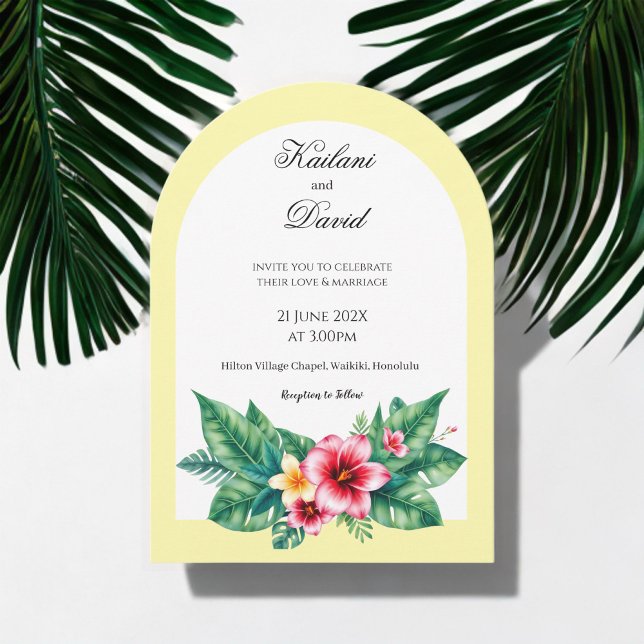 Invitación arco boda con retrato de pareja (Subido por el creador)