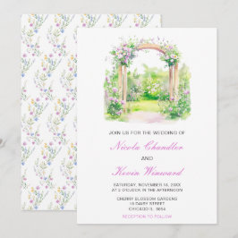 Invitación Arco Boda floral de primavera