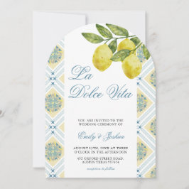 Invitación Arco Boda italiano La Dolce Vita Lemon