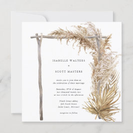 Invitación Arco Boda Pampas de Grasa Seca