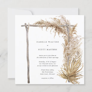 Invitación Arco Boda Pampas de Grasa Seca