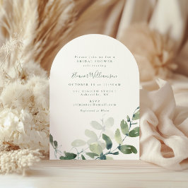 Invitación Arco Botánico de Eucalipto estilo Boho para Desped