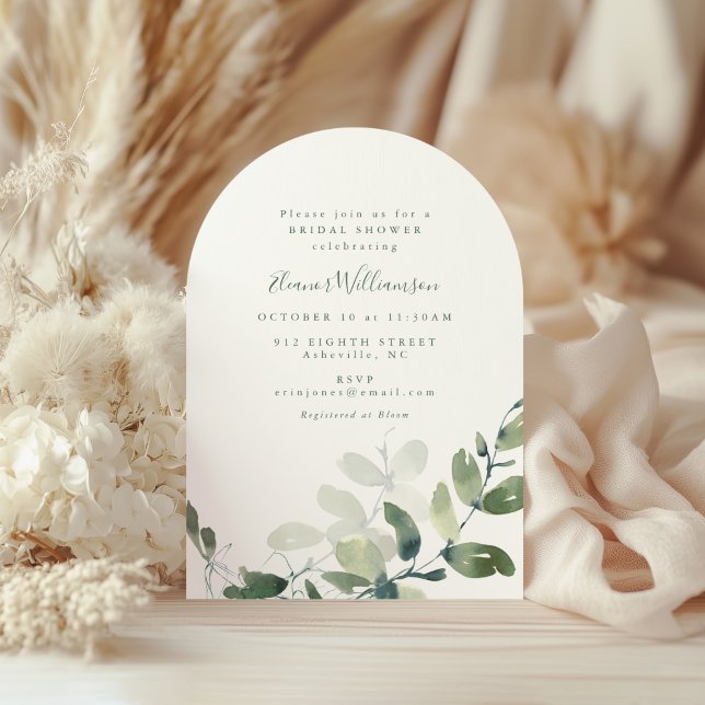 Invitación Arco Botánico de Eucalipto estilo Boho para Desped (Subido por el creador)