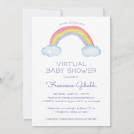 Invitación Arco de agua Arcoiris virtual Baby Shower