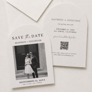 Invitación Arco de Ahorra la Fecha de Boda de Dinero Antiguo