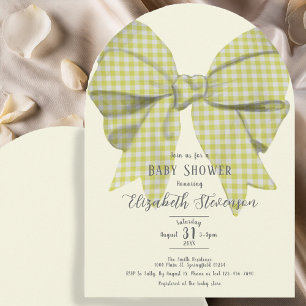 Invitación Arco de Baby Shower de género neutro con lazo amar