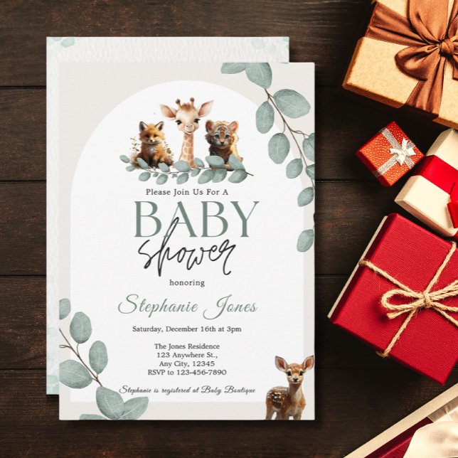 Invitación Arco de Baby Shower para animales salvajes de un S (Subido por el creador)