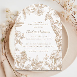 Invitación Arco de Baby Shower para el sexo neutro en el toca