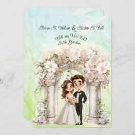 Invitación Arco de Boda Arco azul de la novia de Groom