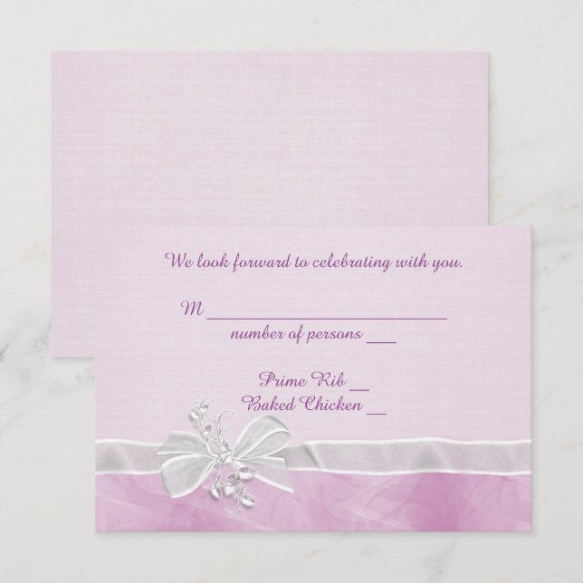 Invitación Arco de boda blanco RSVP (Anverso / Reverso)