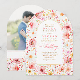 Invitación Arco de boda de jardín floral boho flor silvestre 