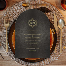 Invitación Arco de Boda de oro filigrí fino ID871