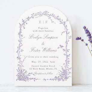 Invitación Arco de boda del jardín botánico romántico de lava