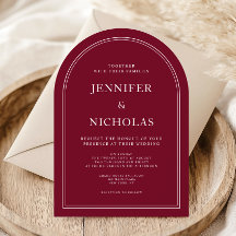 Arco de boda elegante clásico formal burgundy