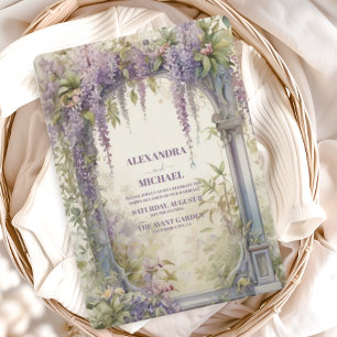 Invitación Arco de boda en jardín de glicinias