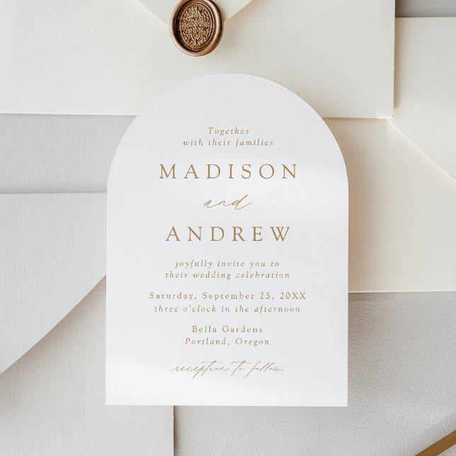 Invitación Arco de Boda Moderno y Elegante con Letra Script D (Subido por el creador)