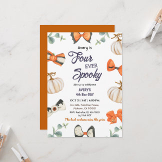 Invitación Arco de calabaza de cumpleaños de Halloween espelu