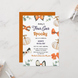 Invitación Arco de calabaza de cumpleaños de Halloween espelu