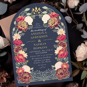 Invitación Arco de casamiento de jardín floral encantado de l