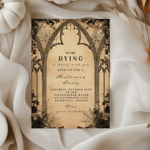 Invitación Arco de Catedral Gótica Halloween