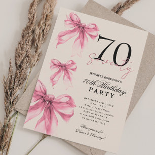 Invitación Arco de Coqueta de Acuarela Rosa Rosado Cumpleaños