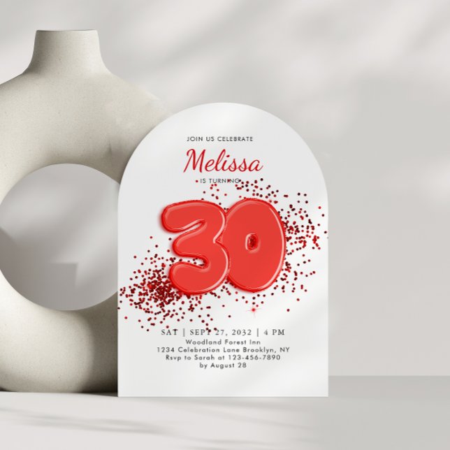 Invitación Arco de Cumpleaños de Adultos Confetti de los Glob (Subido por el creador)